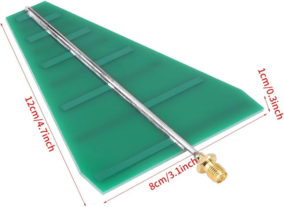 آنتن پریودیک، 1 عدد آنتن لگ پریودیک فوق پهن باند UWB با فرکانس 1.35GHz-9.5GHz، دقت بالا، ساخت بادوام، عملکرد طولانی مدت، بهره 5-6dB