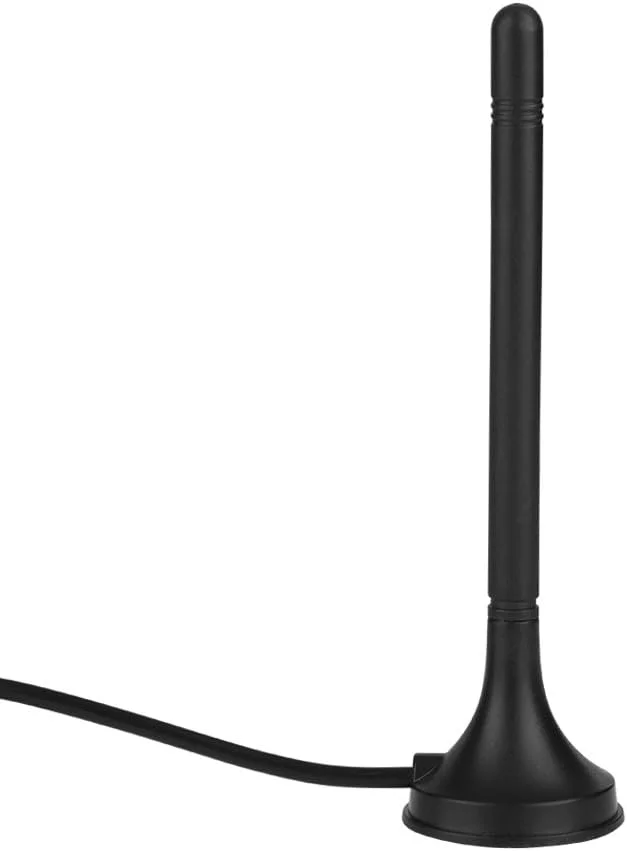 آنتن تلویزیون XUMIUZIY، آنتن HD داخلی قابل حمل با بهره بالا، آنتن تلویزیون دوگانه عمودی قابل گسترش با پایه مغناطیسی برای ATSC/-T/-2/ISDB، مناسب برای اتاق خواب، آشپزخانه، کشتی، ماشین