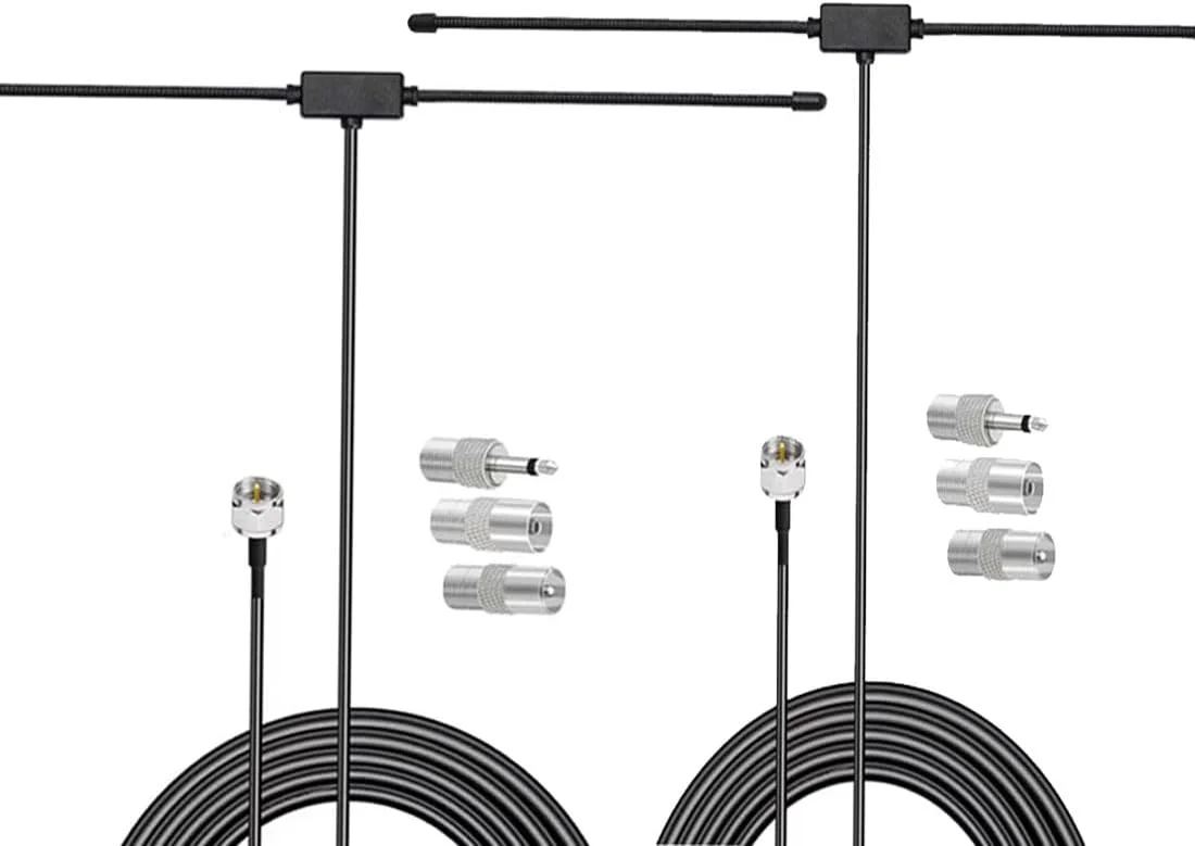 آنتن دوقطبی رادیویی FM ووستارز 5 متری برای گیرنده استریو داخلی پایونیر، اونکیو، یاماها، مارانتز، سیستم صوتی موجی بوز، رادیو FM، گیرنده استریو خانگی، گیرنده صوتی و تصویری AV، سینمای خانگی، 2 عدد