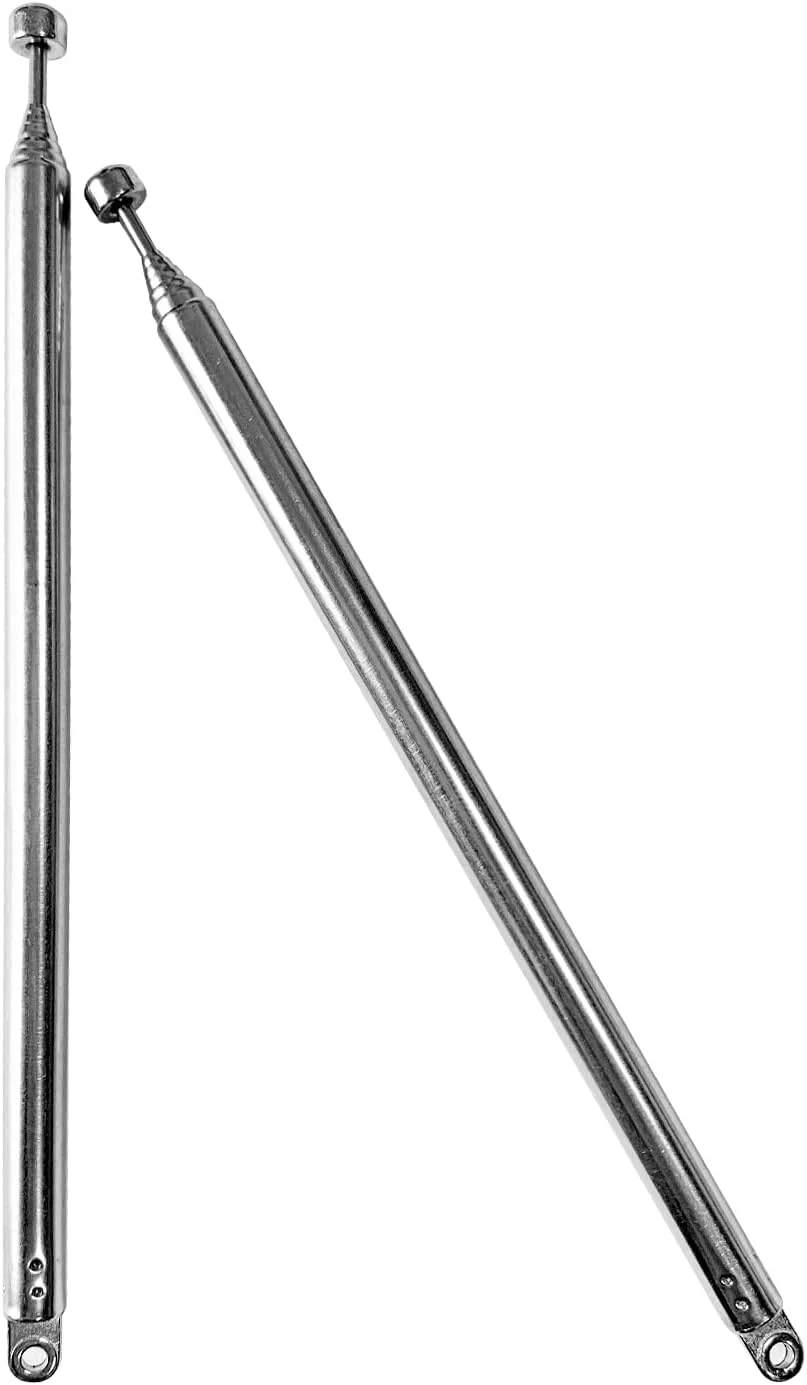 آنتن رادیویی woeita، آنتن تلسکوپی قابل حمل FM رادیو تلویزیون DAB AM/FM استریو گیرنده 7 قسمتی (2 عدد)