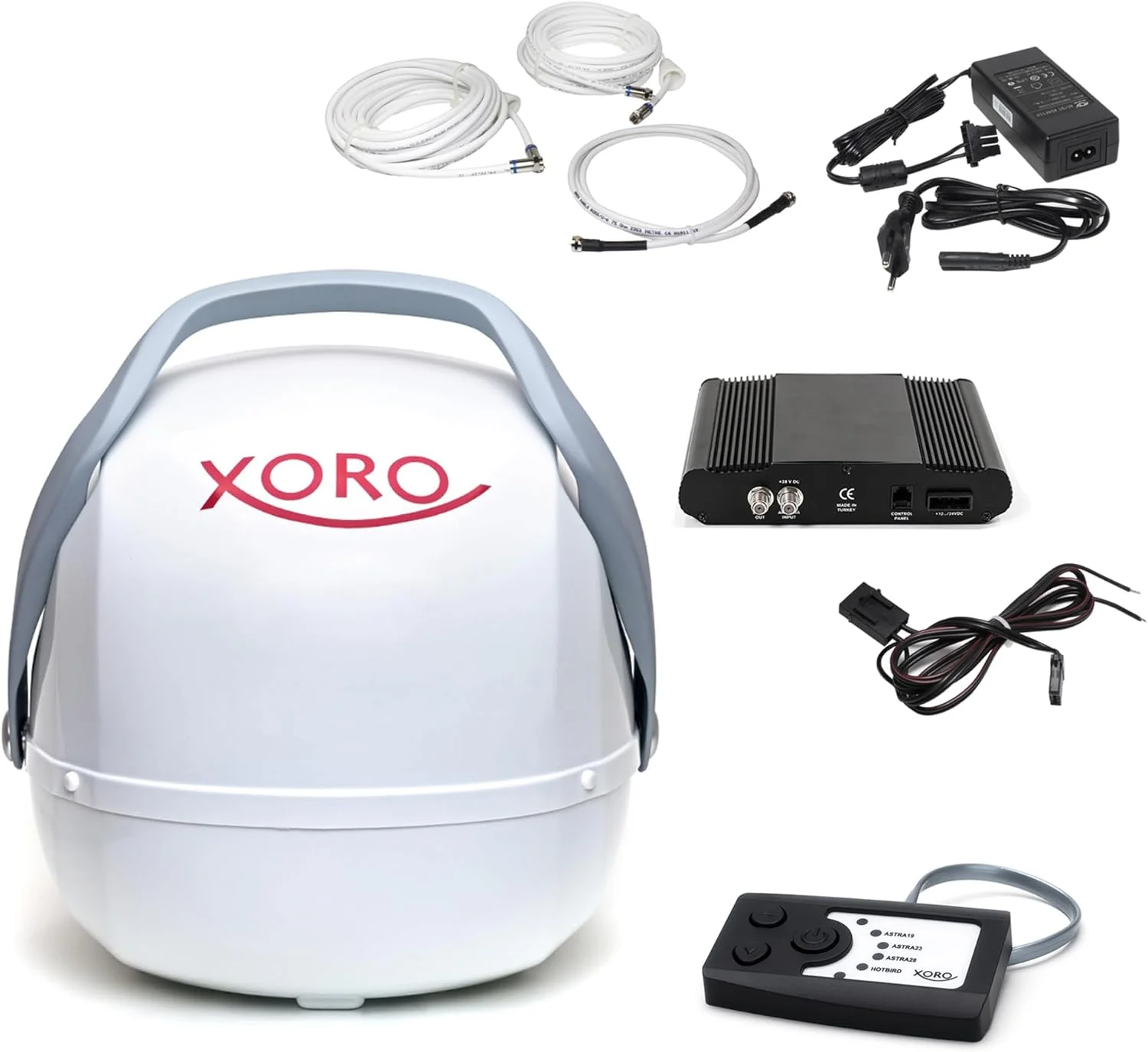 آنتن ماهواره ای موبایل تمام اتوماتیک زورو MPA 38 (TWIN-LNB) سفید