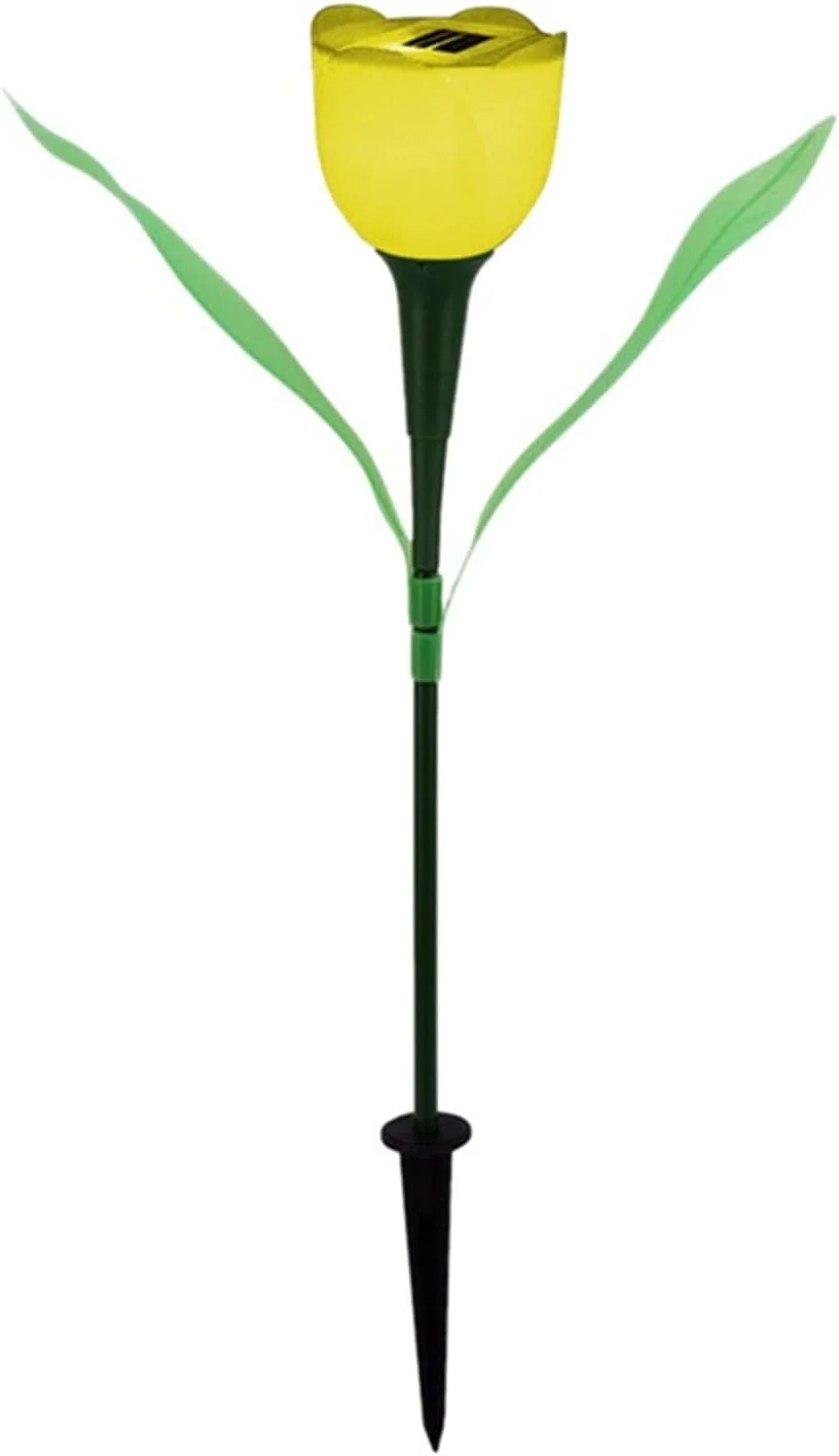 چراغ های حیاطی PULTRT، چراغ LED خورشیدی باغی برای فضای باز، چراغ محوطه سازی ضد آب خانگی، چراغ شب گل لاله برای حیاط و چمن (Hortel)