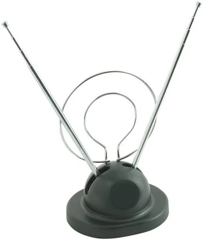 آنتن تلویزیون خرگوشی داخلی یونیورسال Wideskall برای HDTV، VHF، UHF، دو حلقه کواکسیال