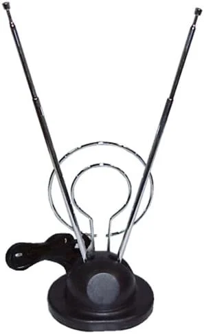 آنتن تلویزیون خرگوشی داخلی یونیورسال Wideskall برای HDTV، VHF، UHF، دو حلقه کواکسیال