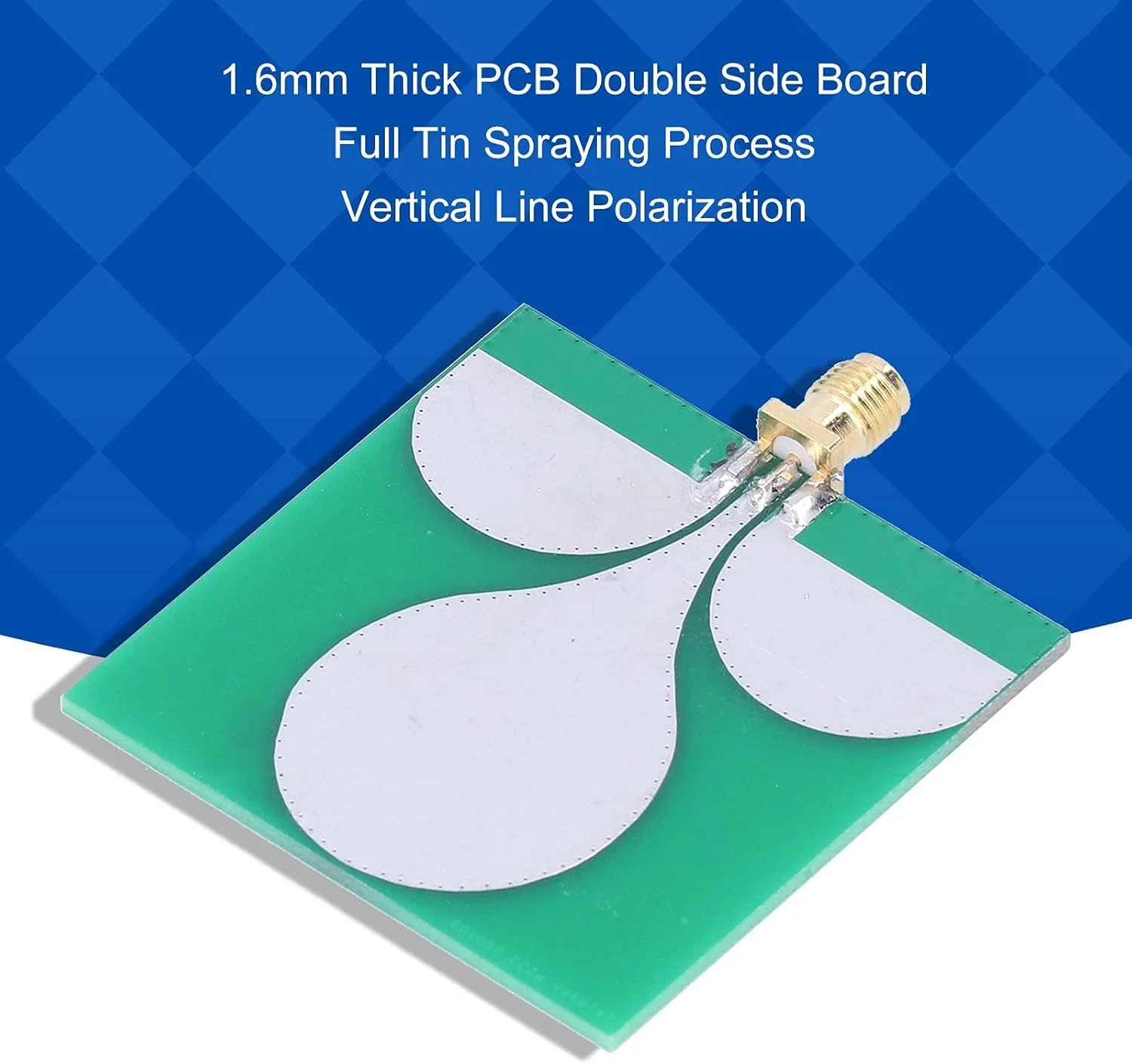 آنتن پهن باند، برد ماژول آنتن UWB با راندمان بالا، پلاریزاسیون خط عمودی برای موقعیت یابی و ارتباطات فوق پهن باند