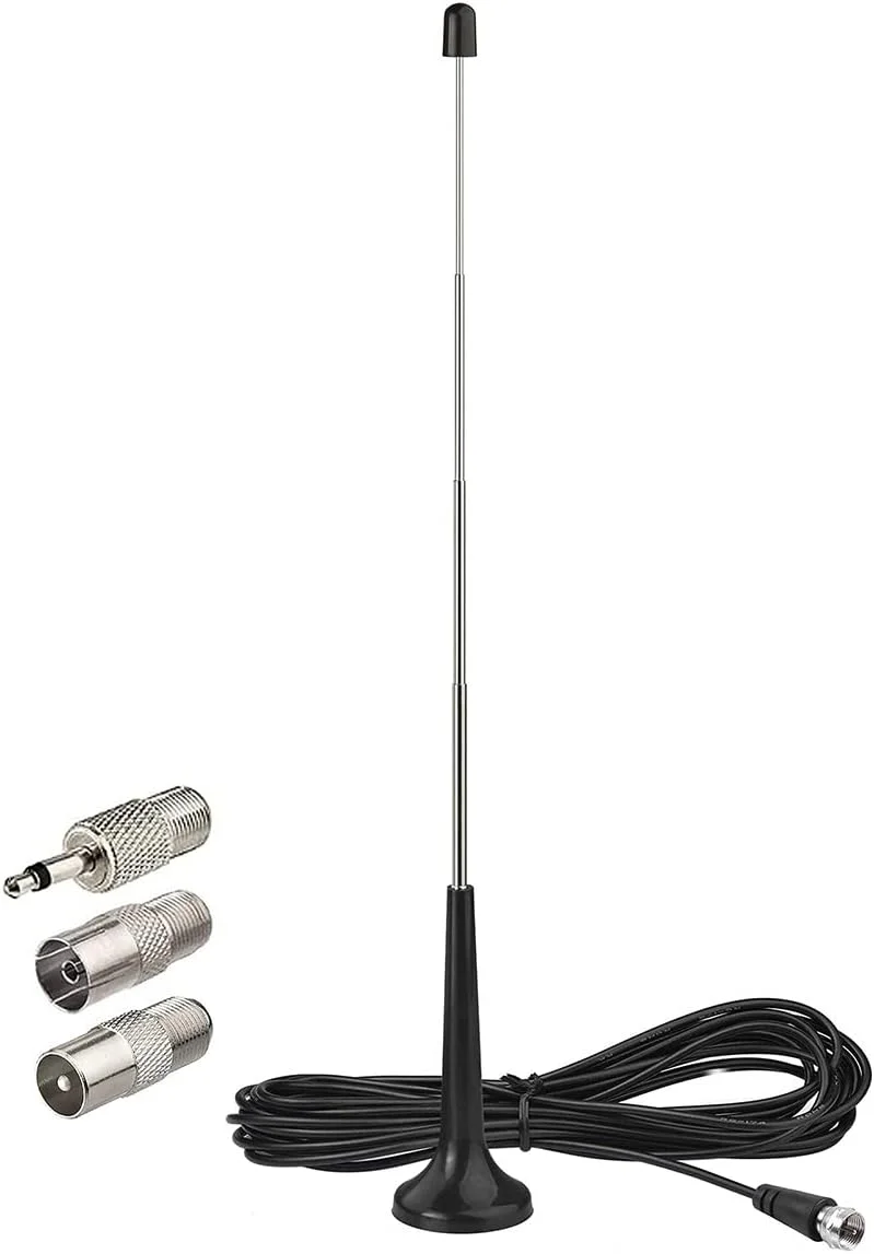 آنتن رادیویی FM تلسکوپی WANGCL، آنتن هوایی FM تلویزیون داخلی با پایه مغناطیسی و 3 آداپتور آنتن رادیویی FM تلسکوپی WANGCL، آنتن هوایی FM تلویزیون داخلی با پایه مغناطیسی و 3 آداپتور