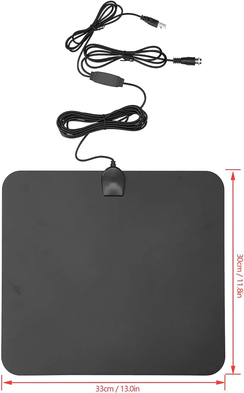 آنتن تلویزیون دیجیتال HD تقویت شده Vomeko، برد بلند 80 مایل - تقویت کننده سیگنال هوشمند داخلی