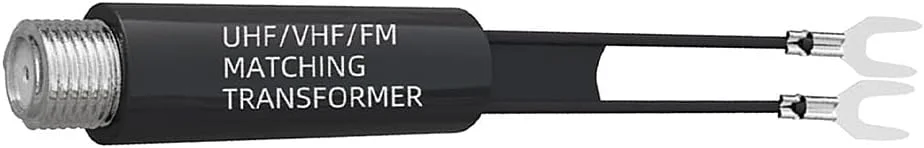 VOANZO بسته 10 عددی آداپتور 75 اهم به 300 اهم UHF VHF FM Balun مبدل آنتن با جک مادگی F برای آنتن کواکسیال رادیو تلویزیون