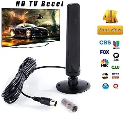 آنتن تلویزیون HD داخلی WANGCL، آنتن گیرنده دیجیتال HD تقویت شده با بهره بالا، نصب آسان، مناسب برای تلویزیون خانگی DVB-T2 / تلویزیون خودرو
