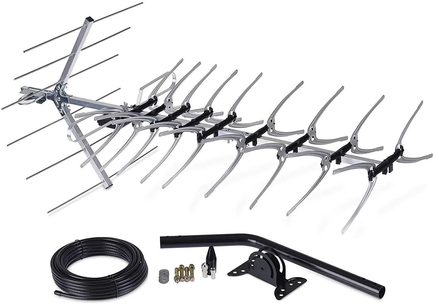 کیت آنتن تلویزیون 48 المانه Viewi SSL 4K HD Freeview با فیلتر داخلی 4G و 5G LTE برای نصب در فضای باز یا داخلی با کیت کامل و عملکرد بالا