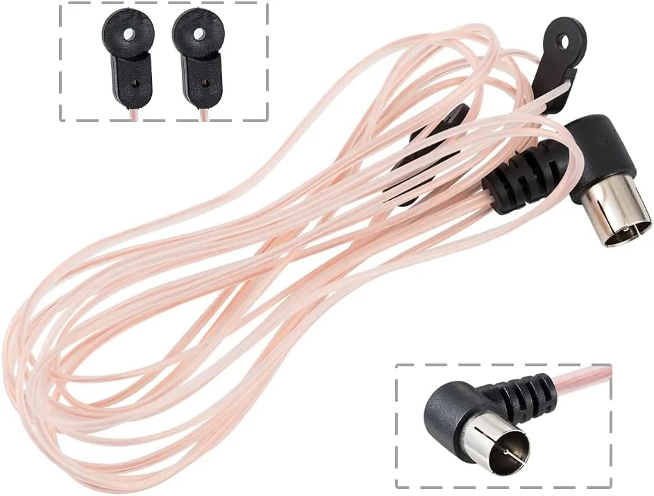 آنتن رادیویی FM Vecys صورتی، آنتن داخلی خانگی، آنتن رادیویی FM دوقطبی نامتعادل خودرو، اتصال مادگی TV/PAL فشاری