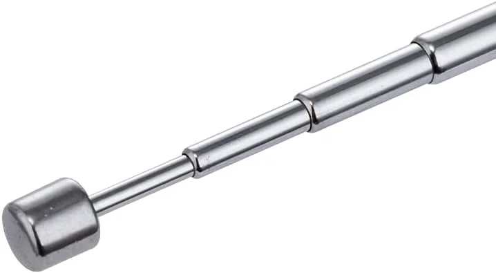 آنتن تلسکوپی رادیویی 8 قسمتی Vecys با کانکتور SMA جایگزین 735 سانتی متر برای گیرنده رادیو استریو AM/FM (بسته 2 عددی)