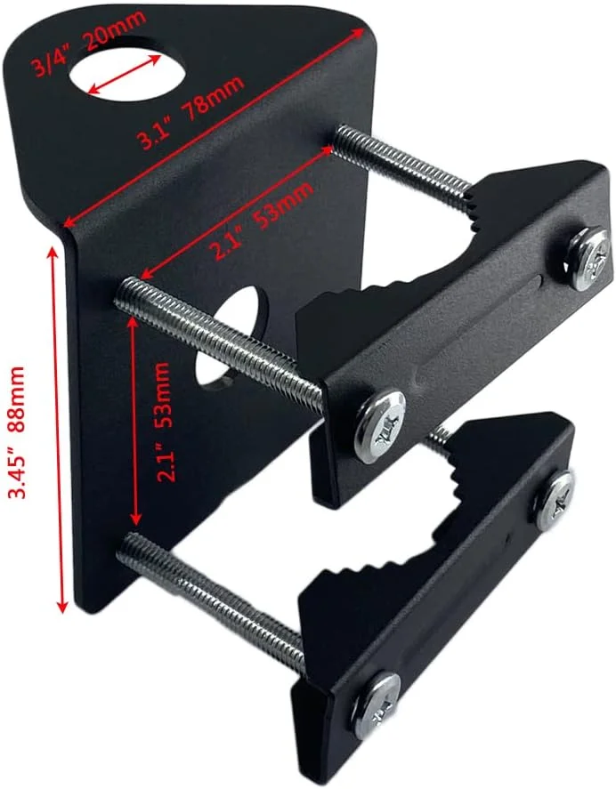 پایه آنتن مشکی VANROUG، یک عدد، سوراخ 3/4 اینچ، براکت آنتن موبایل فولادی ضخیم