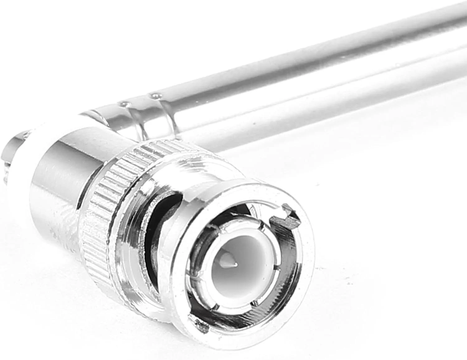 آنتن تلسکوپی اسکنر زاویه راست BNC نری uxcell uxcell خانگی، رنگ نقره ای