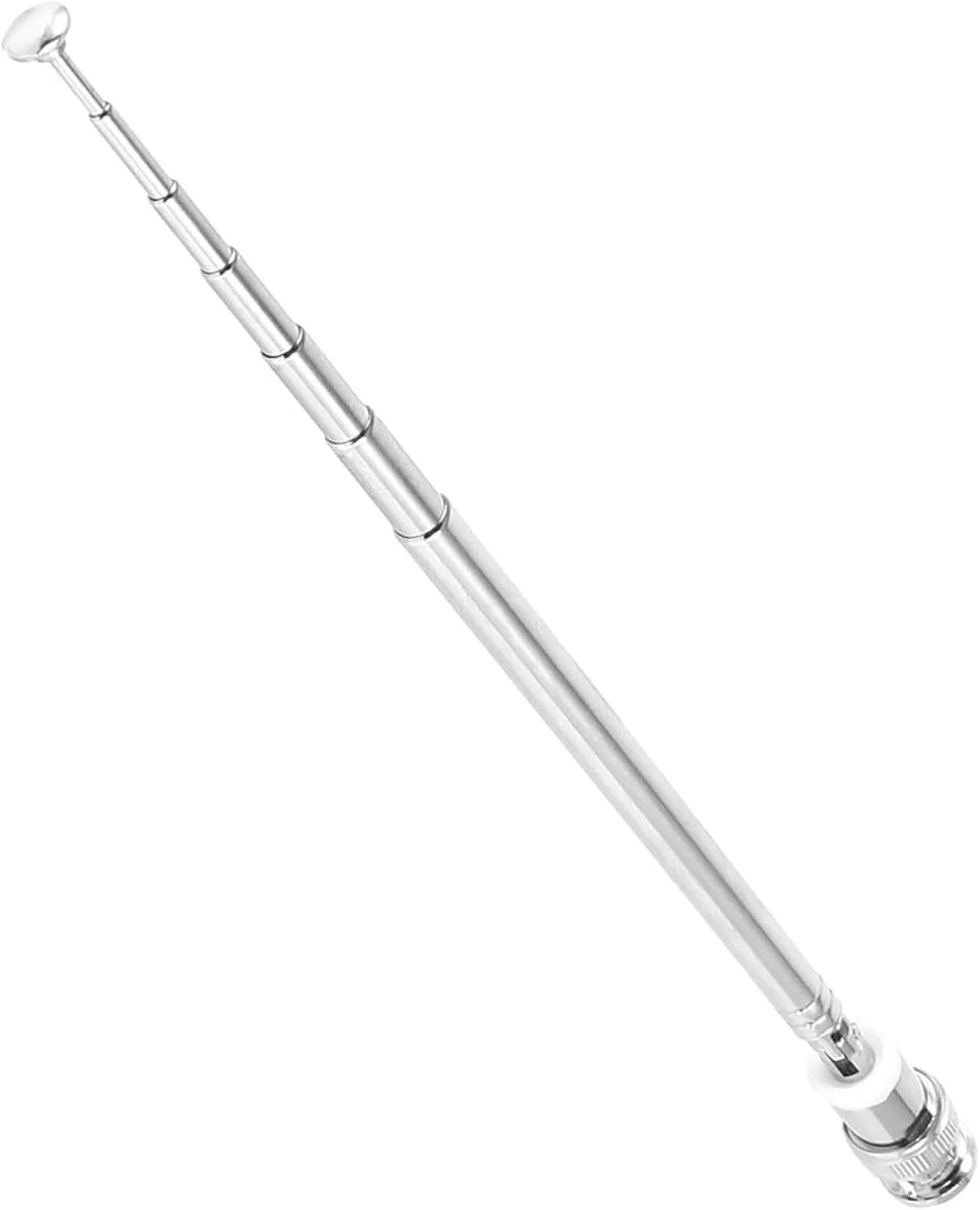 آنتن تلسکوپی اسکنر زاویه راست BNC نری uxcell uxcell خانگی، رنگ نقره ای