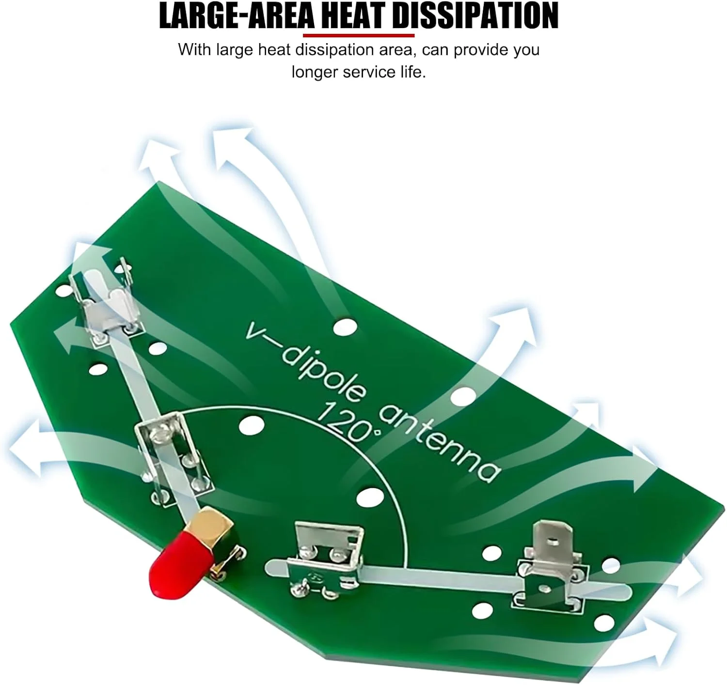 آنتن V-Dipole فرکانس ارتباط رادیویی 78M-1GHz آنتن جایگزین رادیویی جهانی گیرنده داخلی