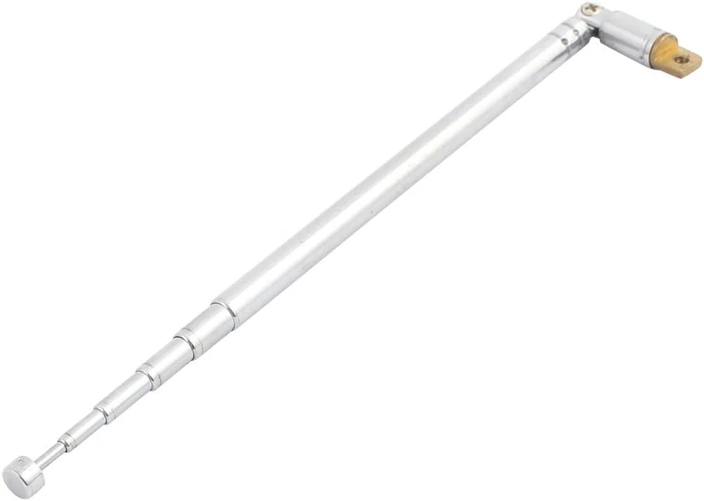 آنتن تلسکوپی 6 قسمتی رادیو FM و تلویزیون uxcell sourcing map، فلزی، نقرهای، طول 48.3 سانتیمتر آنتن تلسکوپی 6 قسمتی رادیو FM و تلویزیون uxcell sourcing map، فلزی، نقرهای، طول 48.3 سانتیمتر