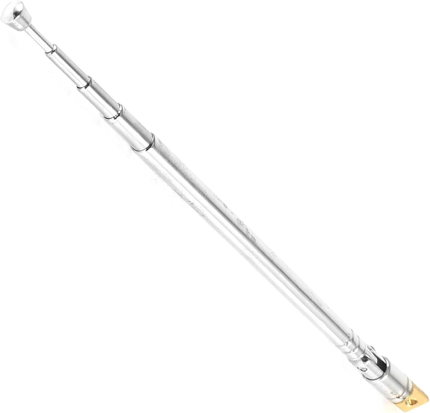 آنتن تلسکوپی 5 قسمتی uxcell sourcingmap، طول 36 سانتی متر، جایگزین آنتن هوایی تلسکوپی جهانی برای رادیو FM قابل حمل، تلویزیون و سایر تجهیزات الکتریکی، نقره ای