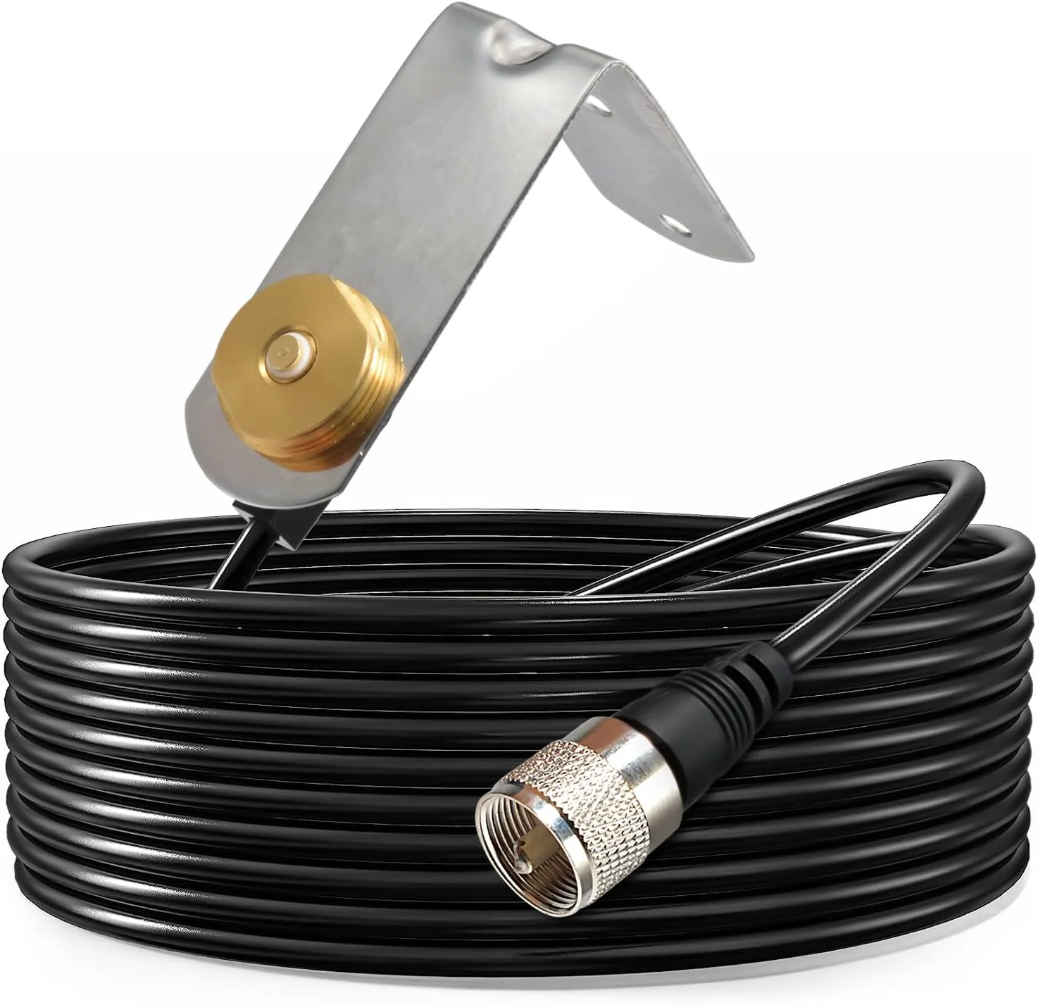 پایه آنتن صندوق عقب UAYESOK NMO، کابل NMO با سوراخ 3/8 اینچ تا 3/4 اینچ به همراه براکت L و کابل کواکسیال RG-58 با PL259 برای رادیو خودرو، رادیو VHF/UHF/CB، آنتن NMO پایه آنتن صندوق عقب UAYESOK NMO، کابل NMO با سوراخ 3/8 اینچ تا 3/4 اینچ به همراه براکت L و کابل کواکسیال RG-58 با PL259 برای رادیو خودرو، رادیو VHF/UHF/CB، آنتن NMO