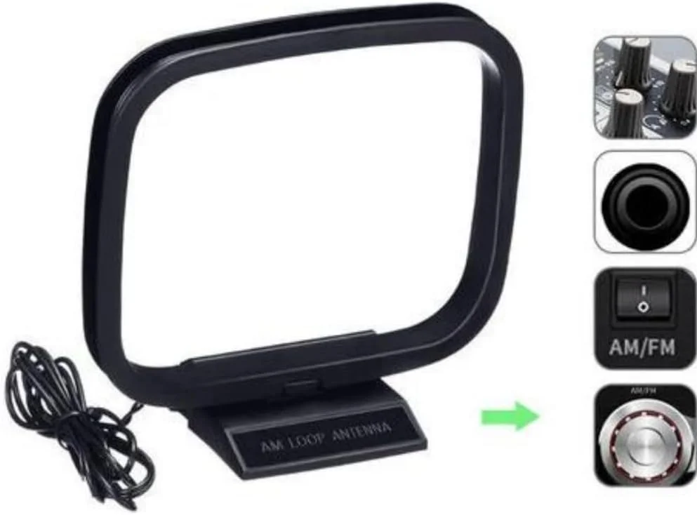 آنتن حلقه ای AM مدل TREADALT-TEC با سیم لخت 2 پین سازگار با رادیوهای پایونیر، اونکیو، یاماها، مارانتز، پایل، رادیوهای داخلی، گیرنده استریو بلوتوث خانگی، گیرنده صوتی و تصویری AV، سیستم برق سینمای خانگی