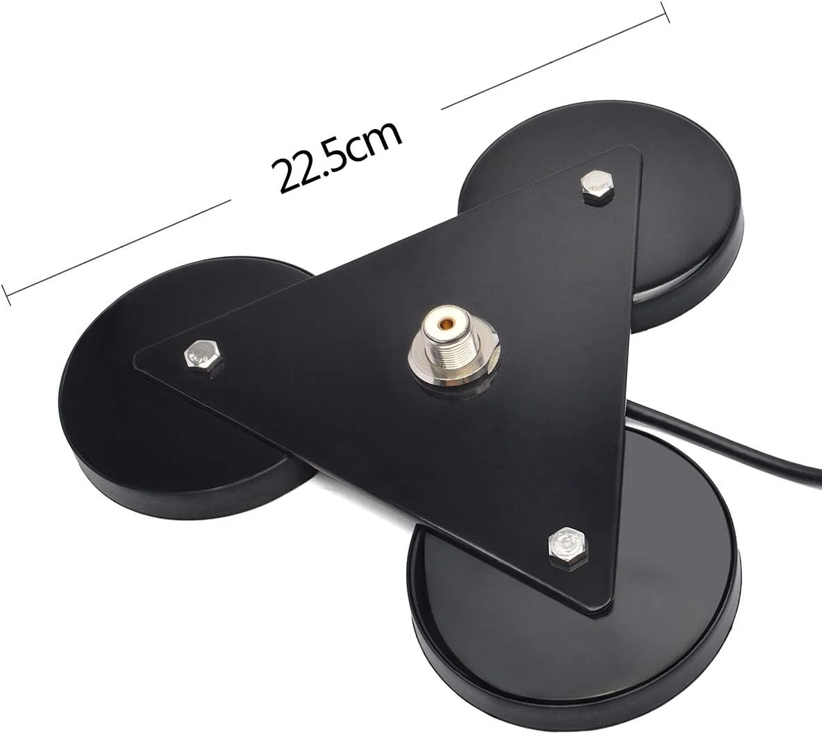 پایه آنتن مغناطیسی سه مگنتی TWAYRDIO TW-S90 SO239 به همراه کابل کواکسیال 5 متری برای آنتن رادیو موبایل HF/VHF/UHF/CB