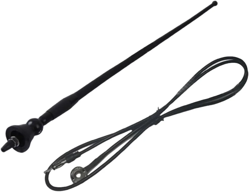 آنتن دریایی ضد آب TREADALT-TEC، آنتن FM AM با دکل انعطاف پذیر و لاستیکی برای رادیو قایق، خودرو، ATV، UTV، RZR، تراکتور، موتورسیکلت، قایق تفریحی، مشکی