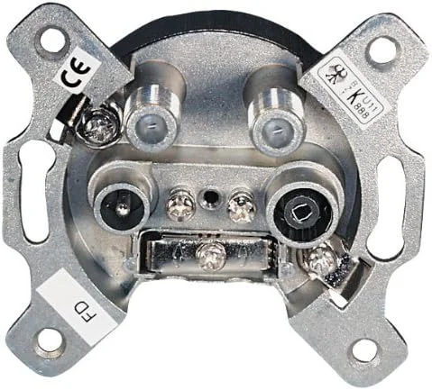 پریز آنتن انتهایی دیواری Transmedia FD9SETCWIL با تضعیف 2 دسی بل برای نصب های انفرادی و سیستم های آنتن-پهنای باند مشترک، فقط دیجیتال/مسیر برگشت/کانال ویژه/کلاس A