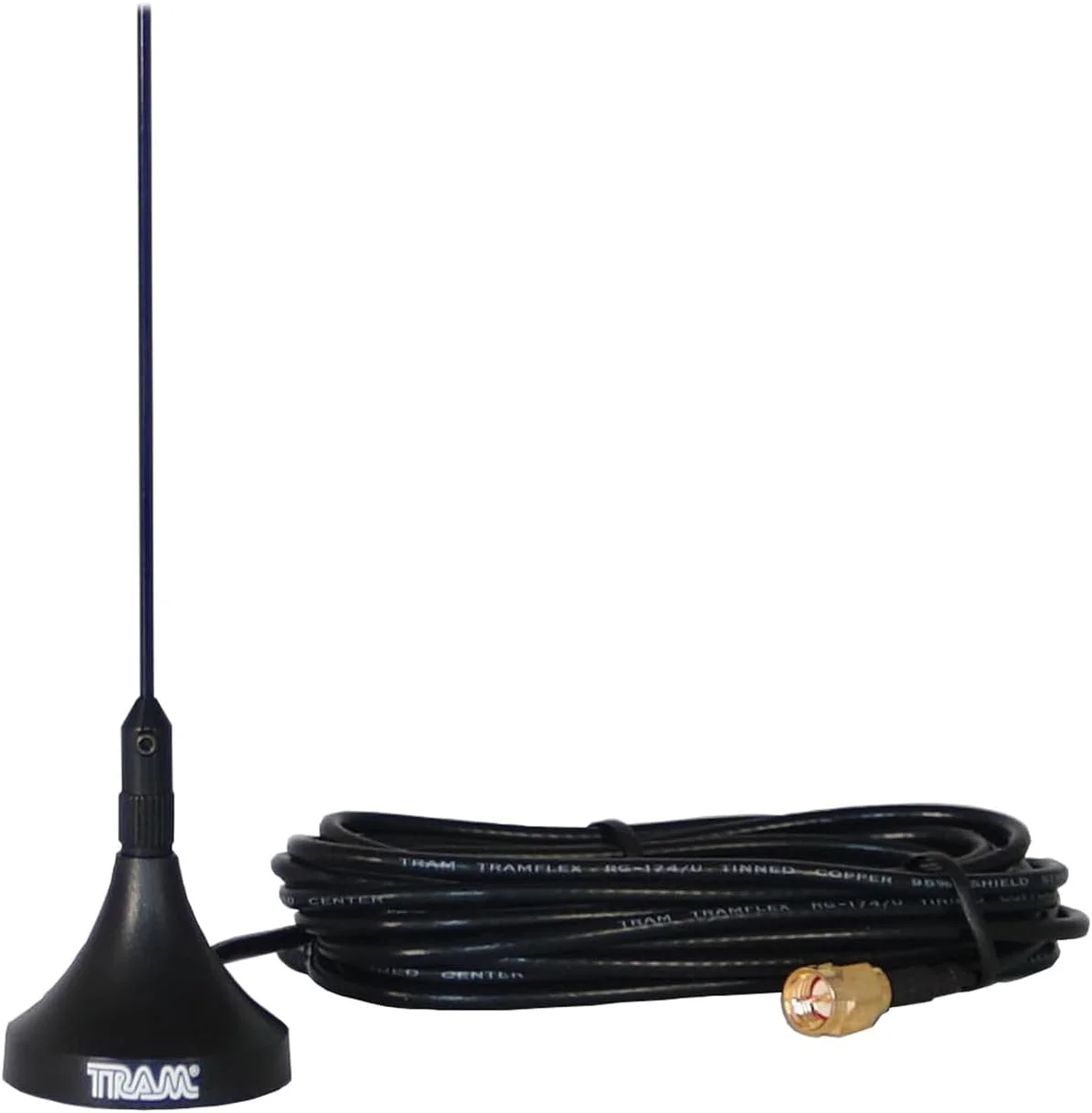 آنتن مغناطیسی دو بانده ترام 1081-SMA با کانکتور SMA-Male، 40.1 سانتی متر * 8 سانتی متر * 3.3 سانتی متر