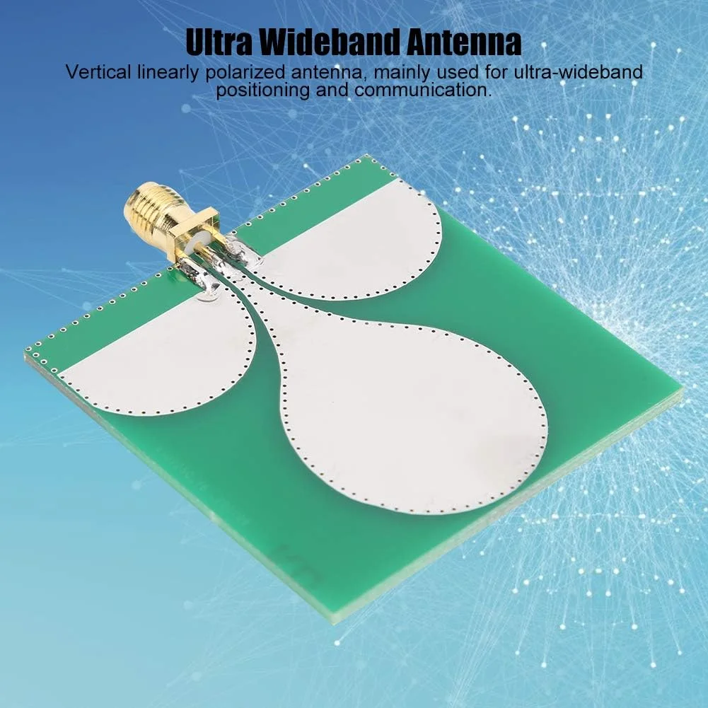 آنتن UWB باند فوق العاده پهن Thincol با فرکانس 2.4 گیگاهرتز - 10.5 گیگاهرتز، آنتن هام پلاریزه خطی عمودی با SMA مادگی، ارتباط موقعیت برای TX/RX SDR RADAR GPR EMC TEST FVP DRONE VIDEO