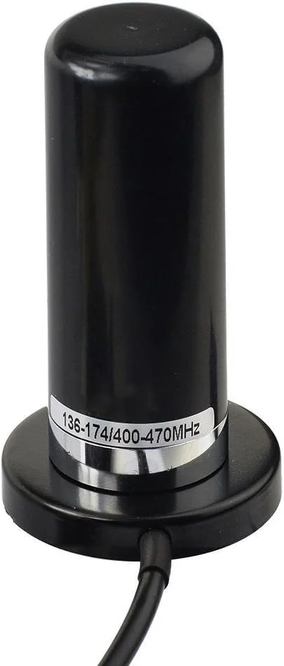 آنتن دو بانده TengKo HH-N2RS UHF VHF 400-470 136-174MHZ به همراه پایه مغناطیسی SO239 و کابل آنتن UHF PL-259 برای سقف یا صندوق عقب خودرو، دارای کانکتور PL259 مناسب برای رادیوهای موبایل