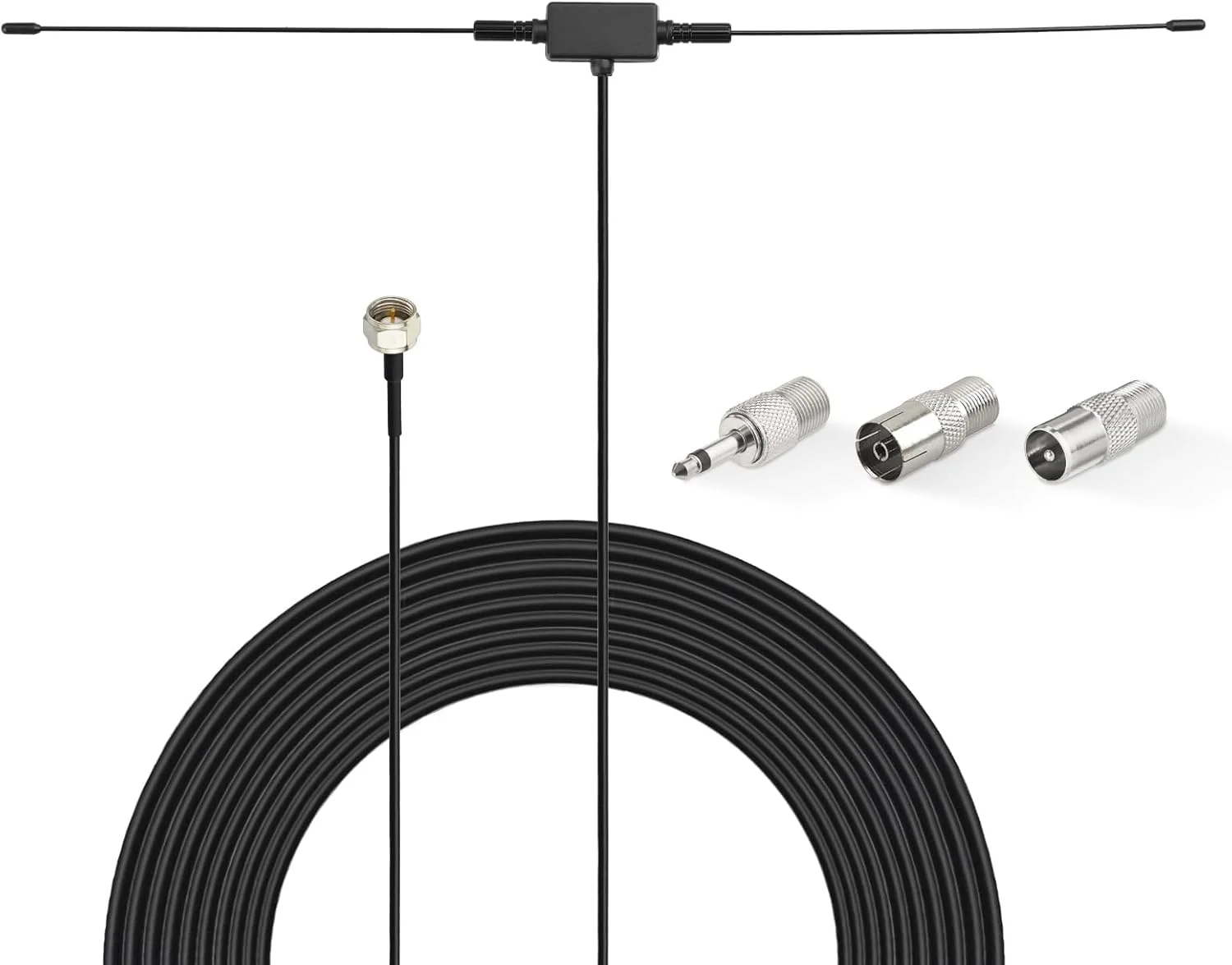 آنتن دوقطبی رادیویی DAB FM سوپربات برای گیرنده استریو داخلی، 75 اهم UNBAL نصب چسبی با آداپتورهای جهانی برای سیستم صوتی موجی Bose، گیرنده صوتی و تصویری سینمای خانگی