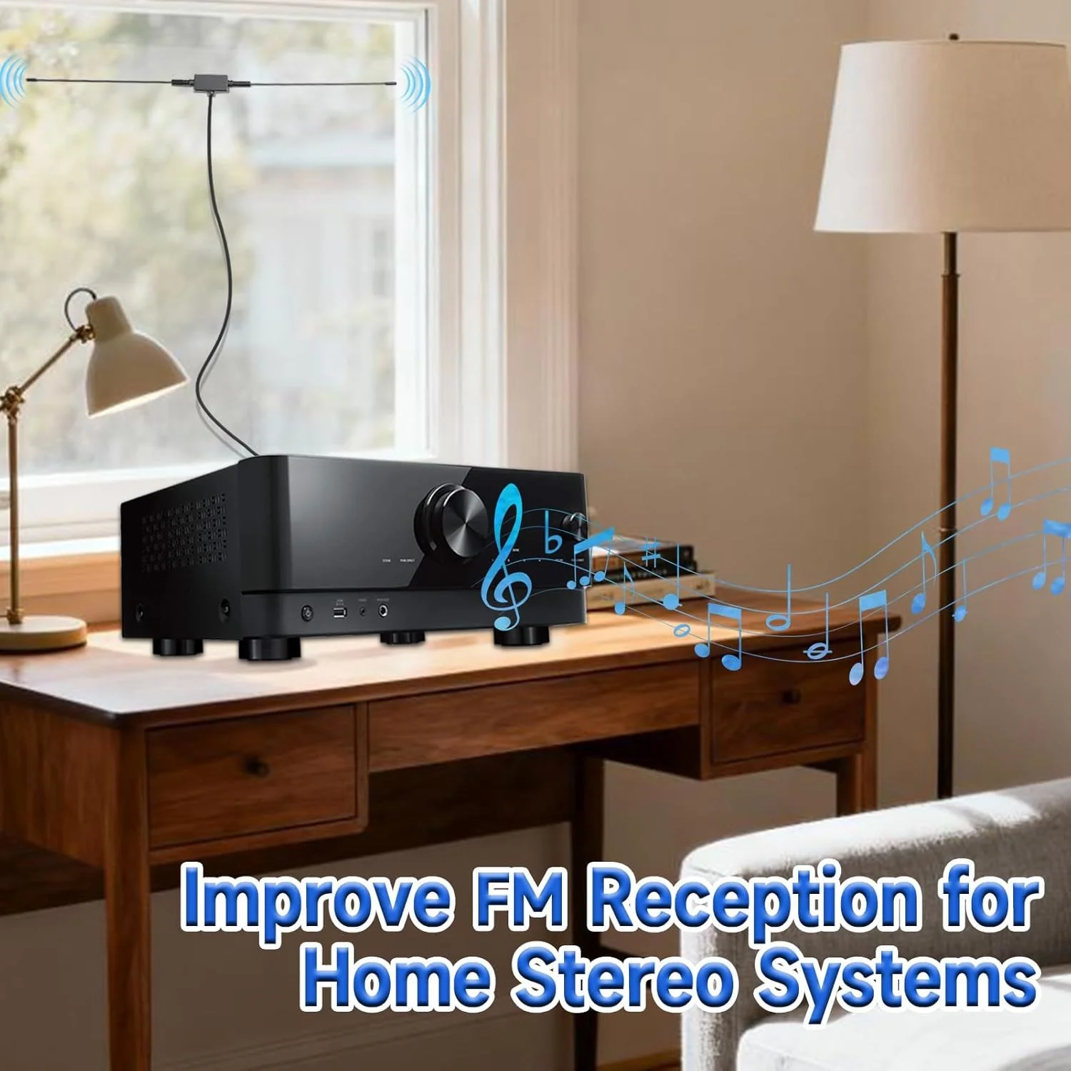 آنتن دوقطبی رادیویی DAB FM سوپربات برای گیرنده استریو داخلی، 75 اهم UNBAL نصب چسبی با آداپتورهای جهانی برای سیستم صوتی موجی Bose، گیرنده صوتی و تصویری سینمای خانگی