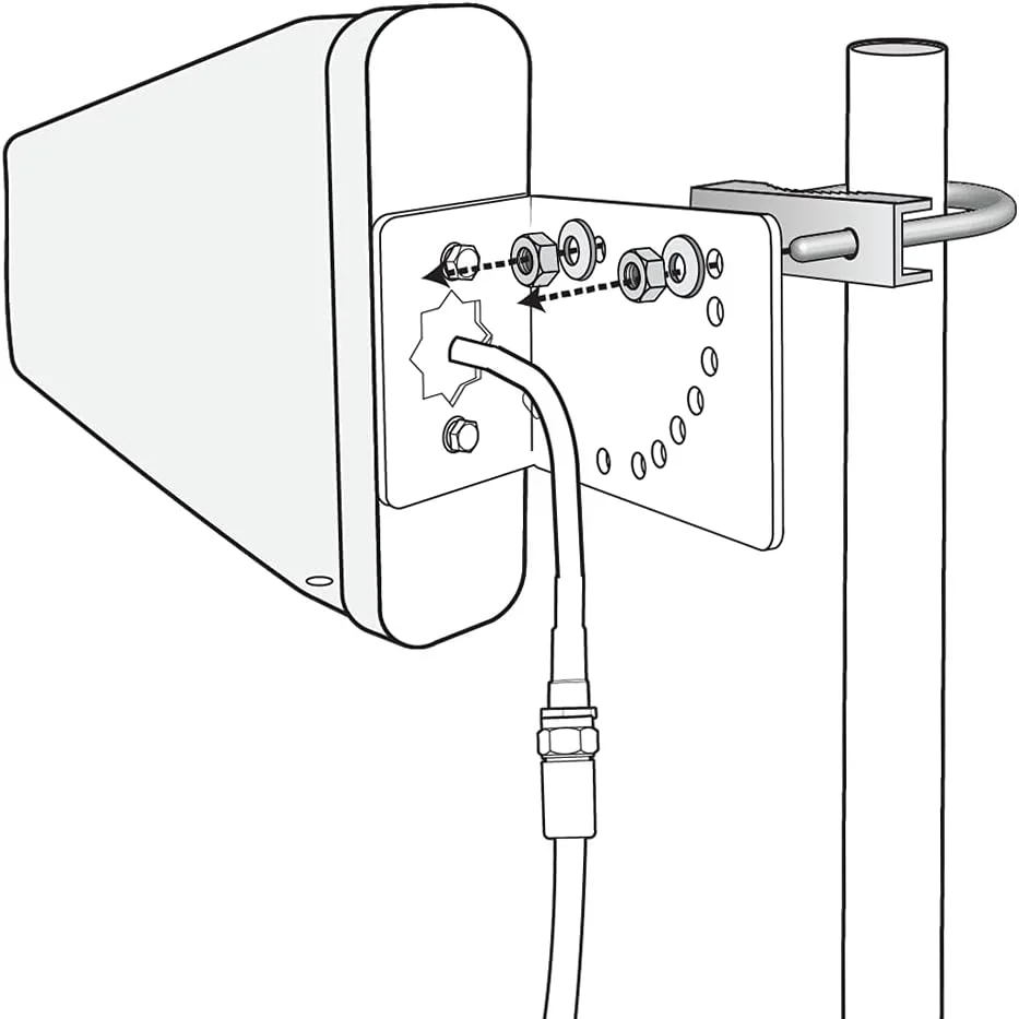 پایه نصب آنتن بیرونی SureCall مدل J-Bar، لوله J شکل قابل تنظیم 20 اینچی پایه نصب آنتن بیرونی SureCall مدل J-Bar، لوله J شکل قابل تنظیم 20 اینچی