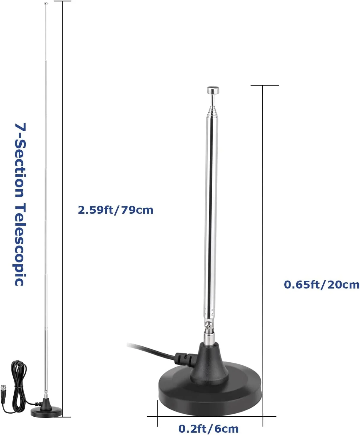 آنتن رادیویی FM تلسکوپی قابل حمل SUPERBAT با پایه مغناطیسی قوی و کابل توسعه 3 متری برای گیرنده استریو سینمای خانگی بلوتوث صوتی AV تیونر رادیویی Yamaha Marantz Pioneer Onkyo Sherwood FM آنتن رادیویی FM تلسکوپی قابل حمل SUPERBAT با پایه مغناطیسی قوی و کابل توسعه 3 متری برای گیرنده استریو سینمای خانگی بلوتوث صوتی AV تیونر رادیویی Yamaha Marantz Pioneer Onkyo Sherwood FM