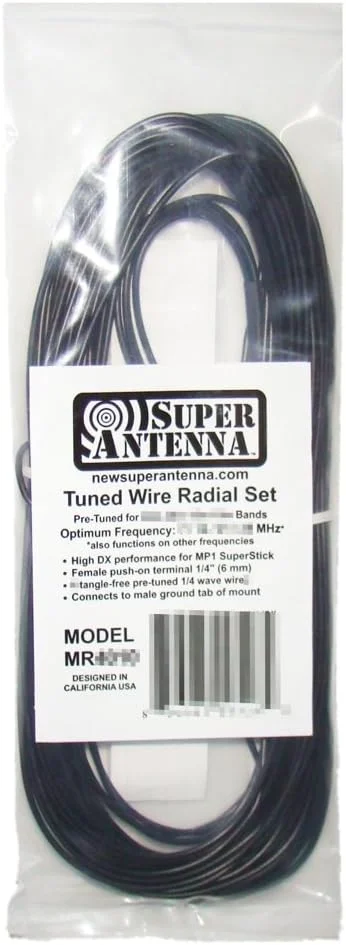 مجموعه رادیال Super Antenna MR6060 SuperWire برای آنتن های عمودی HF باند 60 متری 5 مگاهرتز رادیو آماتور MP1 صفحه زمین