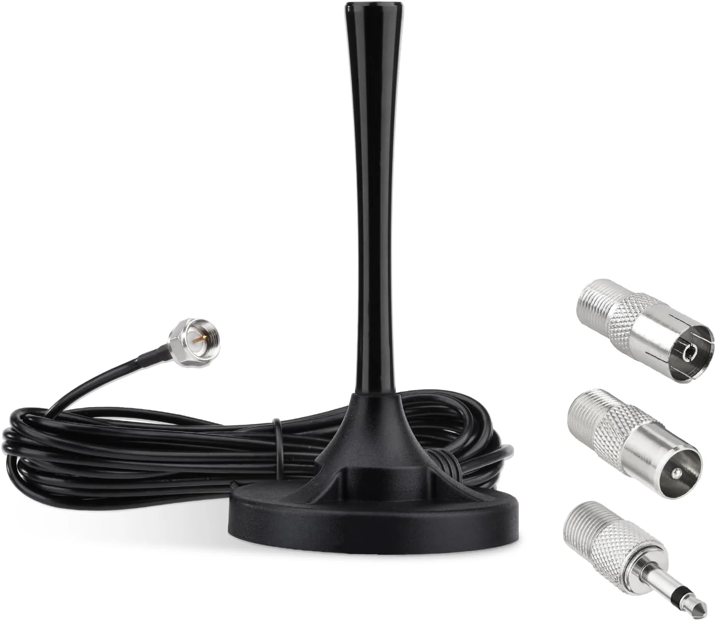 آنتن رادیو FM سوپربات با پایه مغناطیسی قوی و کابل افزایش طول 3 متری برای رسیورهای یاماها، پایونیر، اونکیو، مارانتز، شروود، رادیو FM داخلی، گیرنده صوتی و تصویری AV بلوتوث سینمای خانگی