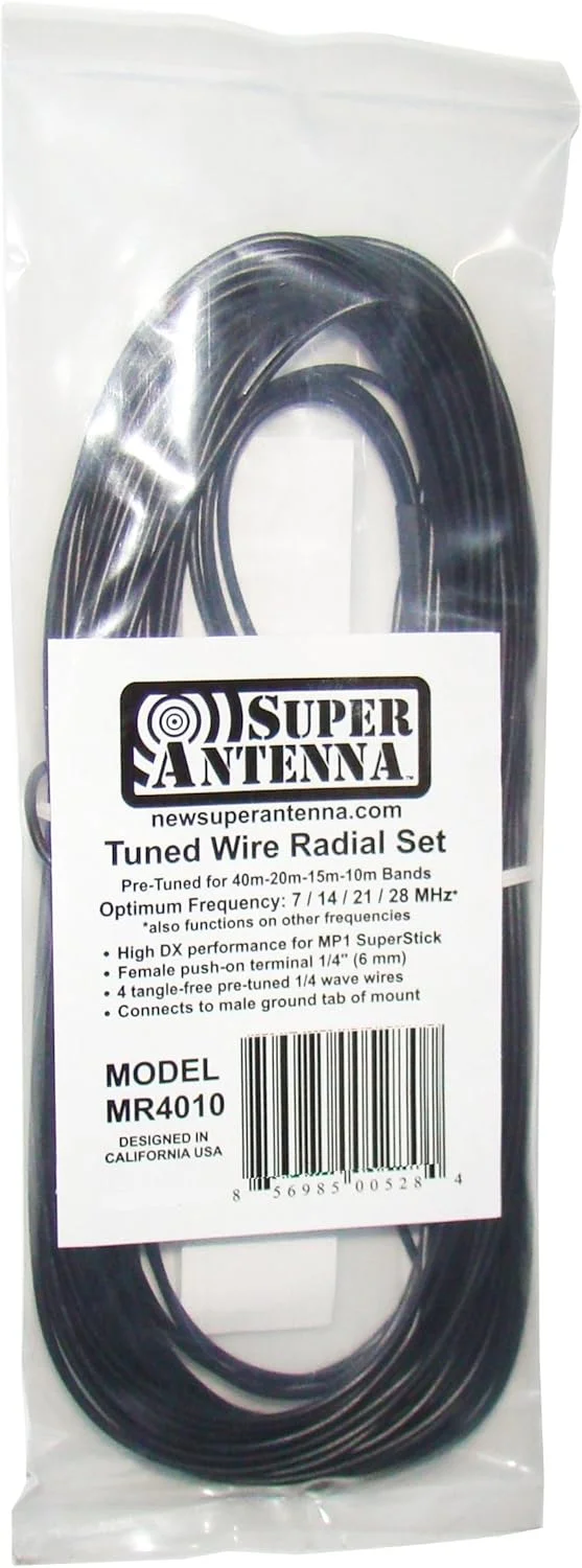 سوپر آنتن مجموعه سیم شعاعی SuperWire مدل MR4010 برای آنتن های عمودی HF باندهای 40 تا 10 متری رادیو آماتور MP1 صفحه زمین