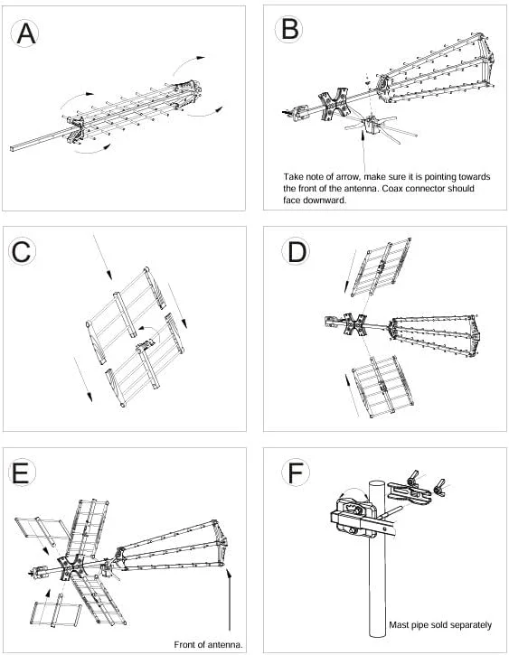 آنتن یاگی فرینج استلار لبز UHF + VHF HIGH - HDTV، (30-2440) آنتن یاگی فرینج استلار لبز UHF + VHF HIGH - HDTV، (30-2440)