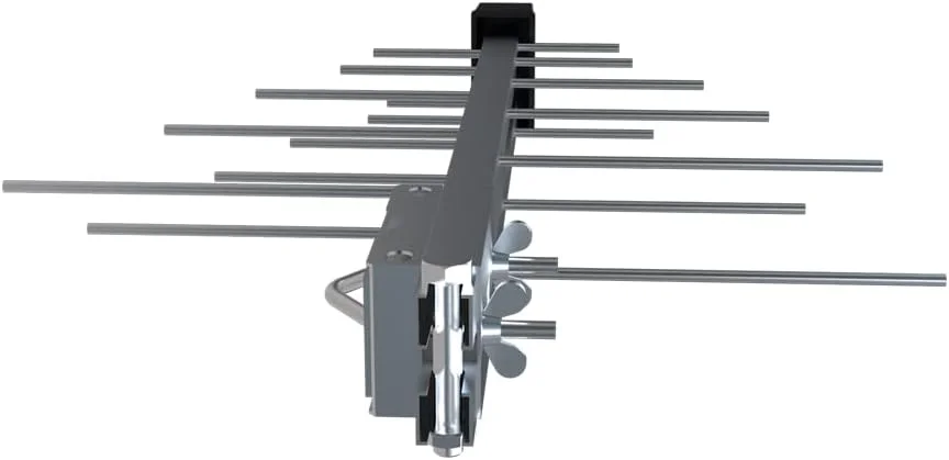 آنتن تلویزیون بیرونی تقویت شده STRONG - 18dB - دریافت HD/UHD TNT - فیلتر 4G/5G - UHF 470~790 - مونتاژ سریع - جمع و جور - کابل 20 متری