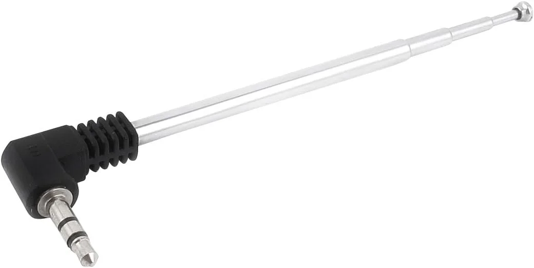 آنتن تلسکوپی FM با اتصال استریو 3.5 میلی‌متری، استیل ضد زنگ 4 قسمتی 25 سانتی‌متری، آنتن هوایی رادیو FM AM برای تلفن همراه، رادیو قابل حمل، گیرنده سینمای خانگی