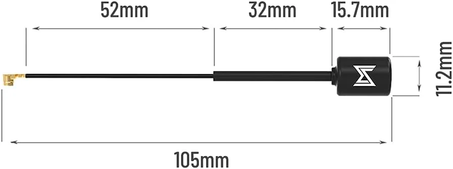 آنتن CADDX Polar Vista VTX مدل 5.8G 105MM IPEX Air Unit Polar Starlight Digital HD، بسته 2 عددی