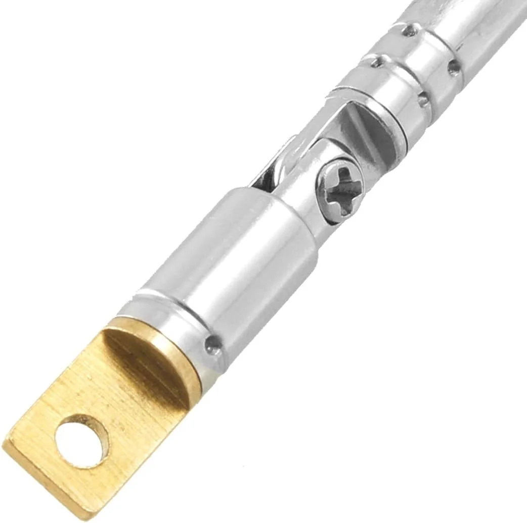 آنتن تلسکوپی رادیویی FM سورسیینگ مپ، آنتن تلسکوپی جایگزین 15 سانتی متر تا 65 سانتی متر 6 بخش برای رادیو، تلویزیون، خودرو، رادیوهای AM قابل حمل، گیرنده های استریو خانگی، فولاد ضد زنگ 1 عدد