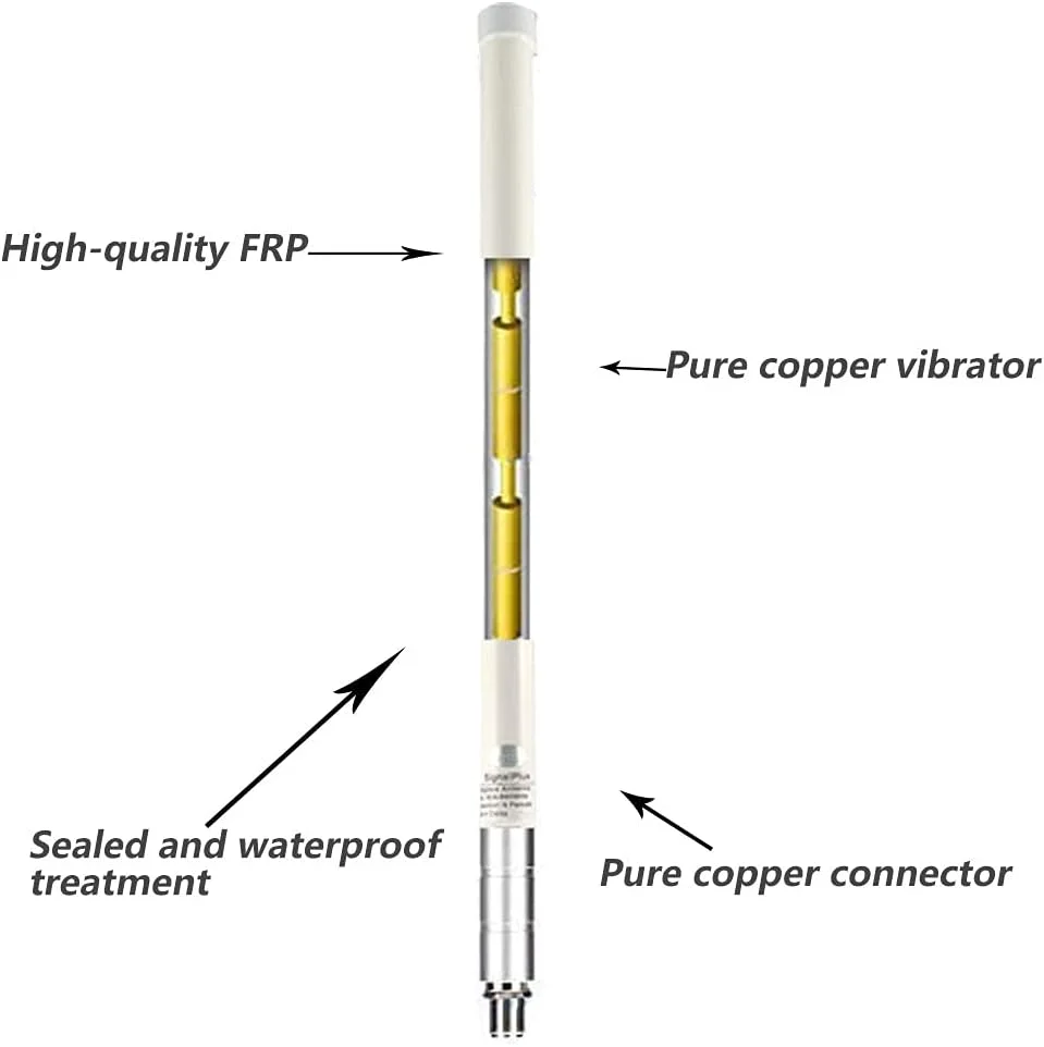 آنتن هلیوم لورا SIGNALPLUS 8dbi 915 مگاهرتز - آنتن بیرونی ماینر هلیوم Bobcat برای RAK HNT Bobcat Helium Hotspot Miner با کابل 50 اهم RG58 به طول 16.4 فوت و آداپتور RP-SMA