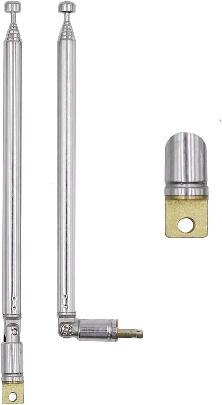 آنتن تلسکوپی جهانی شوکفر، 2 عددی، 7 قسمتی، 21.73 اینچی، آنتن تاشو، جایگزین آنتن رادیویی قابل حمل برای گیرنده استریو FM AM DAB و بوم باکس