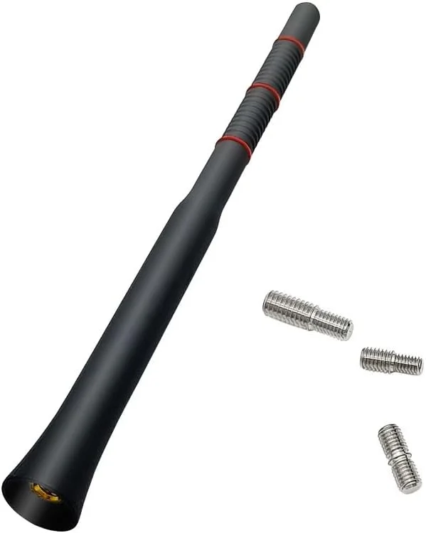 کیت آنتن کوتاه لاستیکی 10 اینچی یونیورسال - ضد کارواش، نصب آسان، تقویت گیرندگی با سیم پیچ مسی، رزوه استیل ضد زنگ، انعطاف پذیر و بادوام مناسب برای اتومبیل، کامیون و SUV