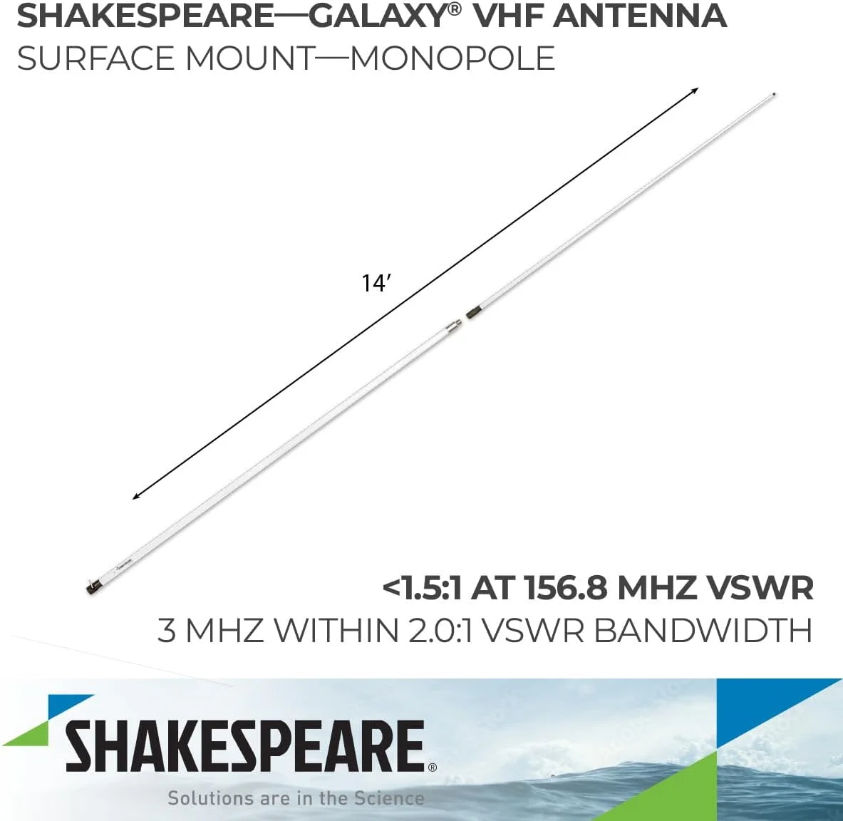 آنتن دریایی وی اچ اف شکسپیر 5230 مدل گلکسی، 14 فوت