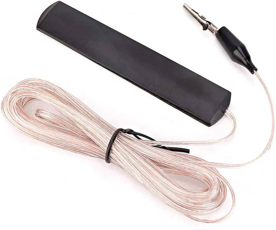 آنتن هوایی رادیویی خانگی حرفه ای با حساسیت بالا، سیم 3.2 متری برای گیرنده تقویت کننده قدرت AV با سیم دوتایی، مناسب برای رادیو خانگی، تقویت کننده قدرت AV، گیره