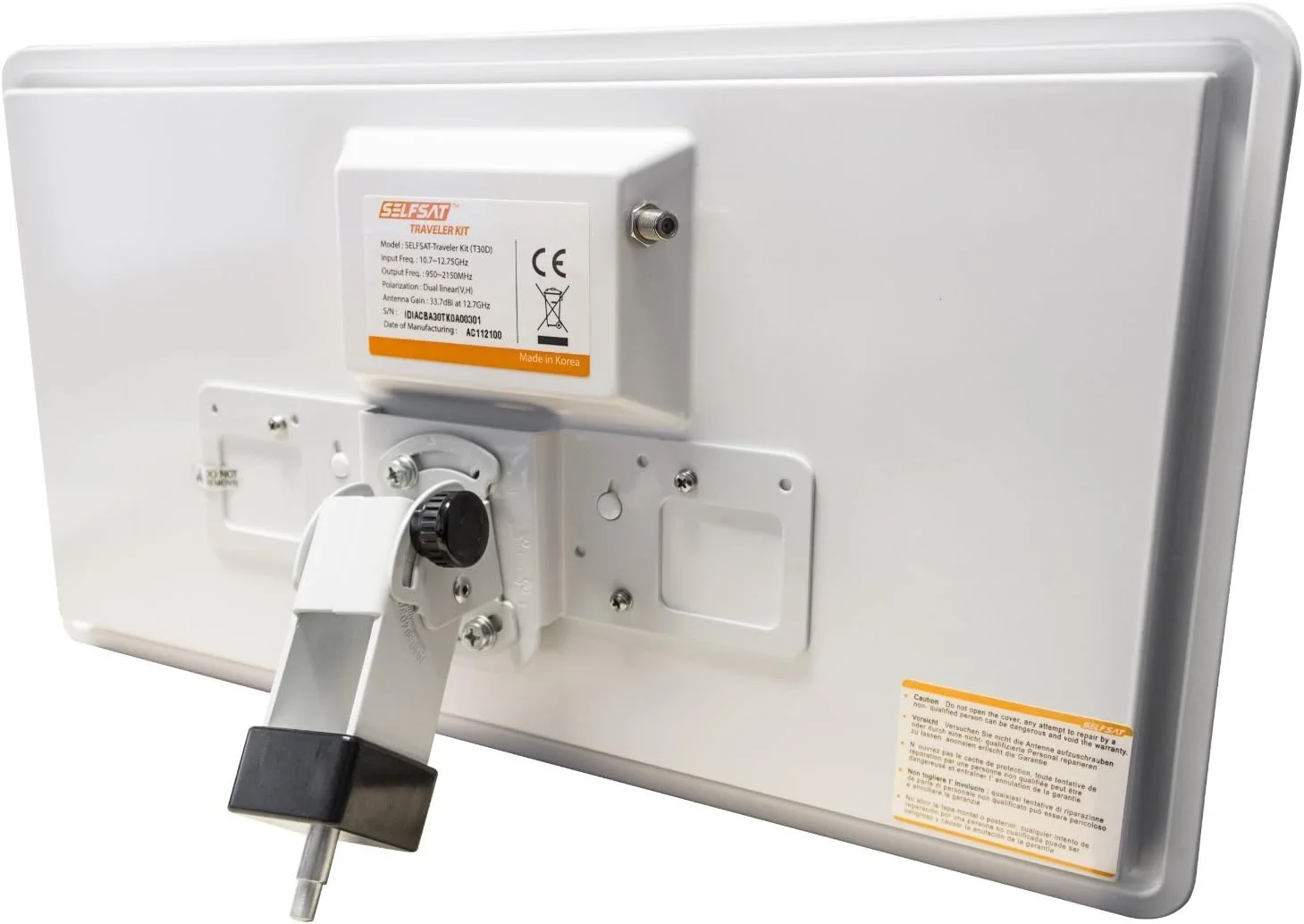 کیت مسافرتی Selfsat H30D با آنتن ماهواره ای تخت و ریل برای HDTV