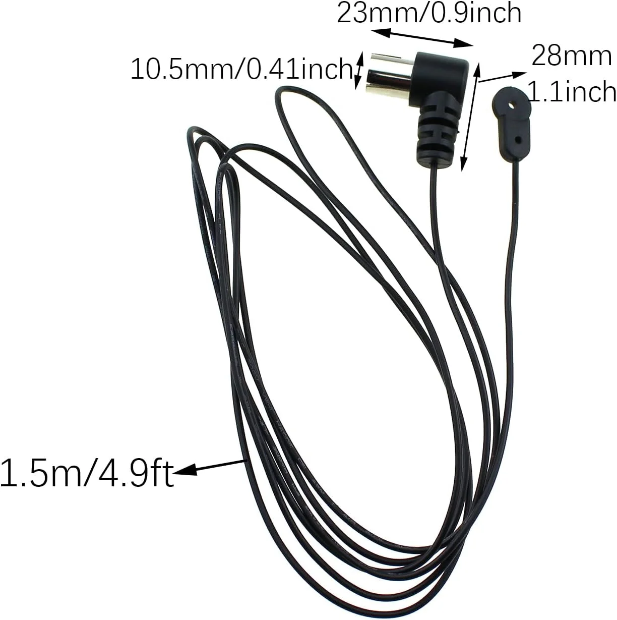 آنتن رادیویی FM استریو داخلی RLECS، 2 عددی، کابل کواکسیال 75 اهم، طول سیم 1.5 متر، برای گیرنده استریو خانگی رومیزی