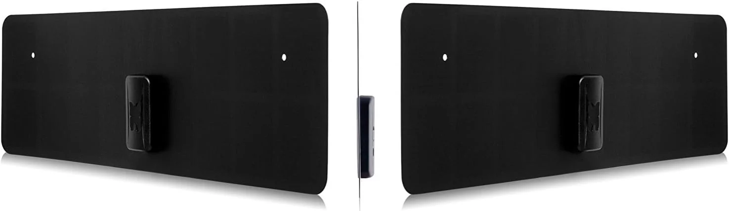 آنتن داخلی تلویزیون دیجیتال RGTech Monarch 40 مشکی - گیرنده HDTV Freeview برای داخل خانه - برد 64 کیلومتر، دریافت چند جهته، آنتن HDTV نازک و کاغذی برای Freeview/UHF/VHF/FM/USB TV Tuner/DVB-T/DVB-T2 / دریافت DAB